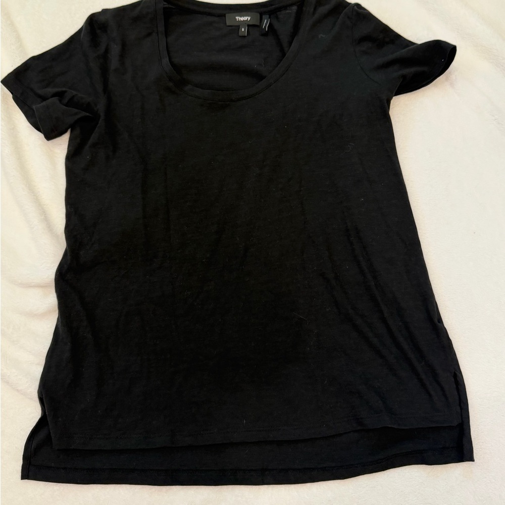 Theory Jet Black Short Sleeve Tee